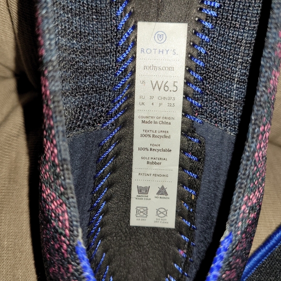 Rothy's Heather Magenta & Blue Halo 6.5 - Picture 7 of 11